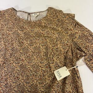 A.N.A Blouse Oversized Sleeves Size 2XL Layla Floral Long Sleeve Floral Plus